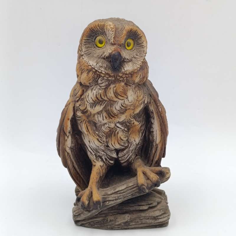 Handpainted resin owl figurine