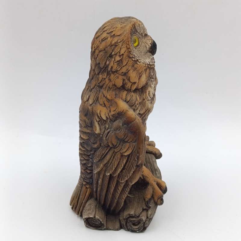 Handpainted resin owl figurine