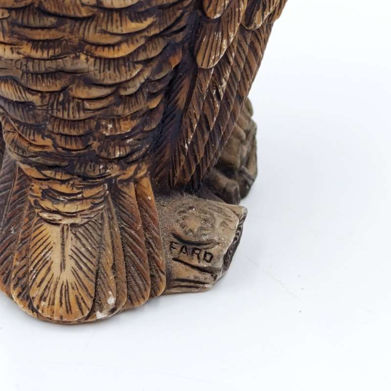 Handpainted resin owl figurine