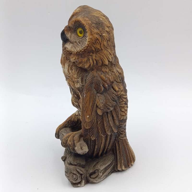 Handpainted resin owl figurine