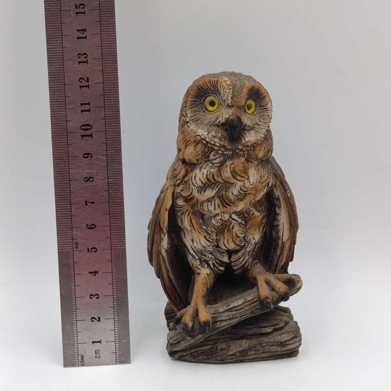Handpainted resin owl figurine