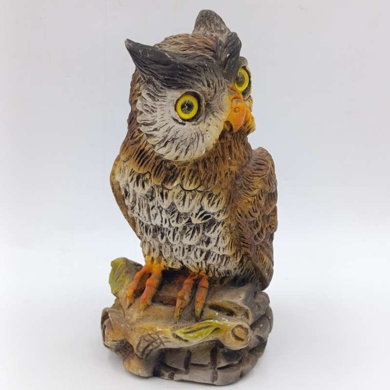 Handpainted resin owl figurine