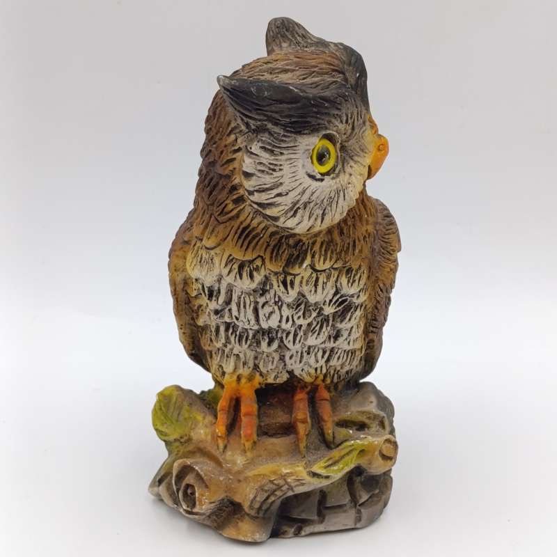 Handpainted resin owl figurine