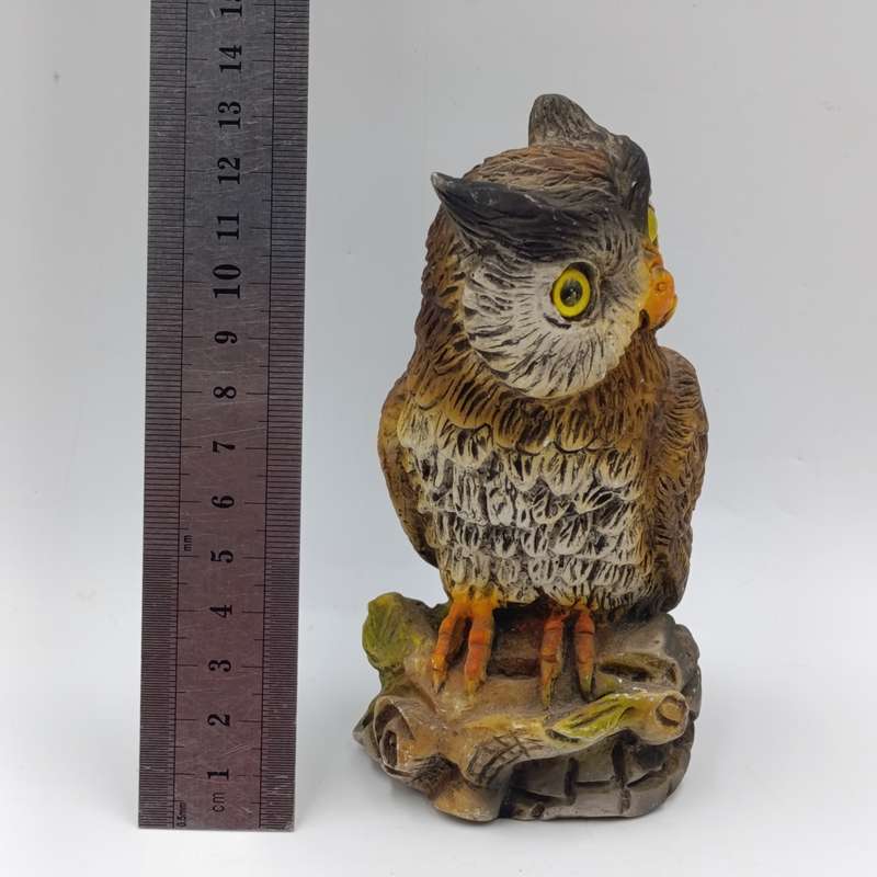 Handpainted resin owl figurine