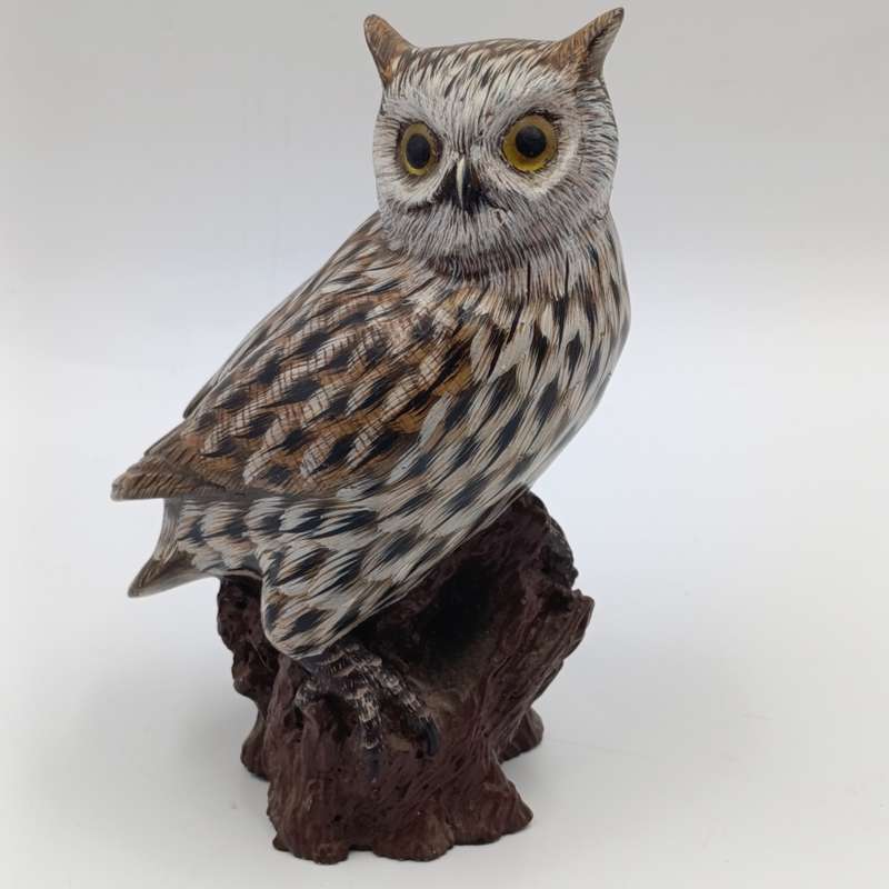 Handpainted resin owl figurine