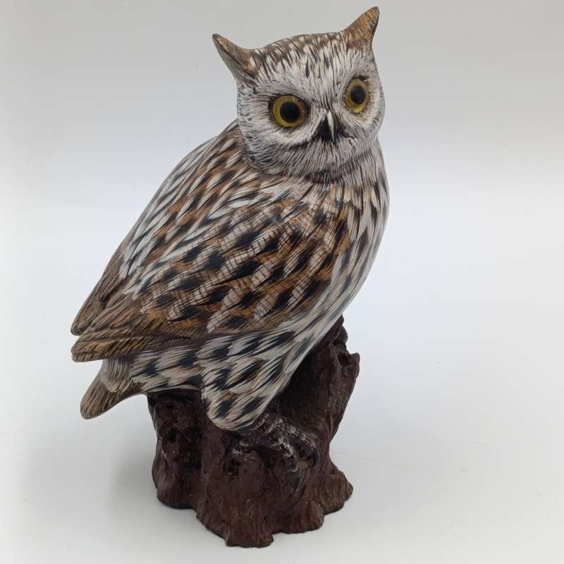 Handpainted resin owl figurine
