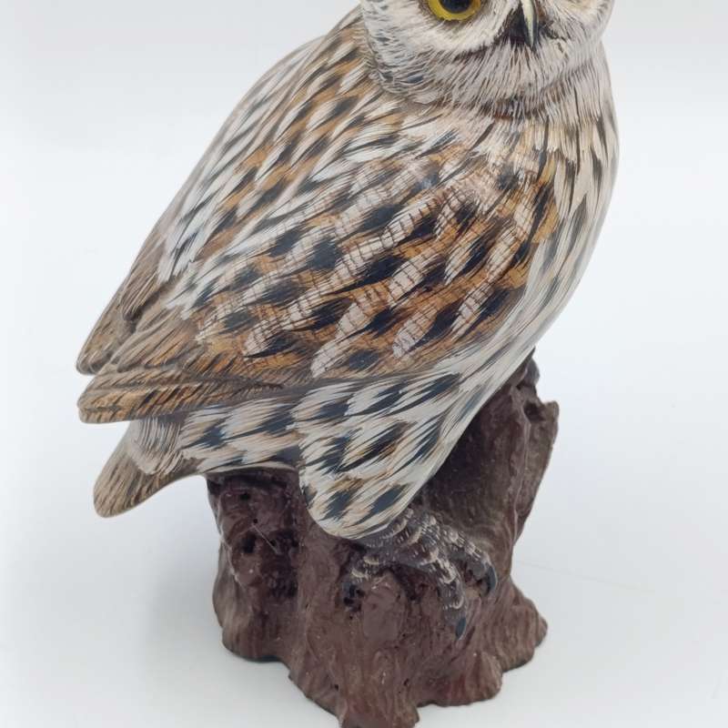 Handpainted resin owl figurine