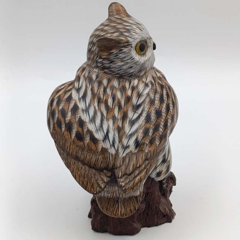 Handpainted resin owl figurine