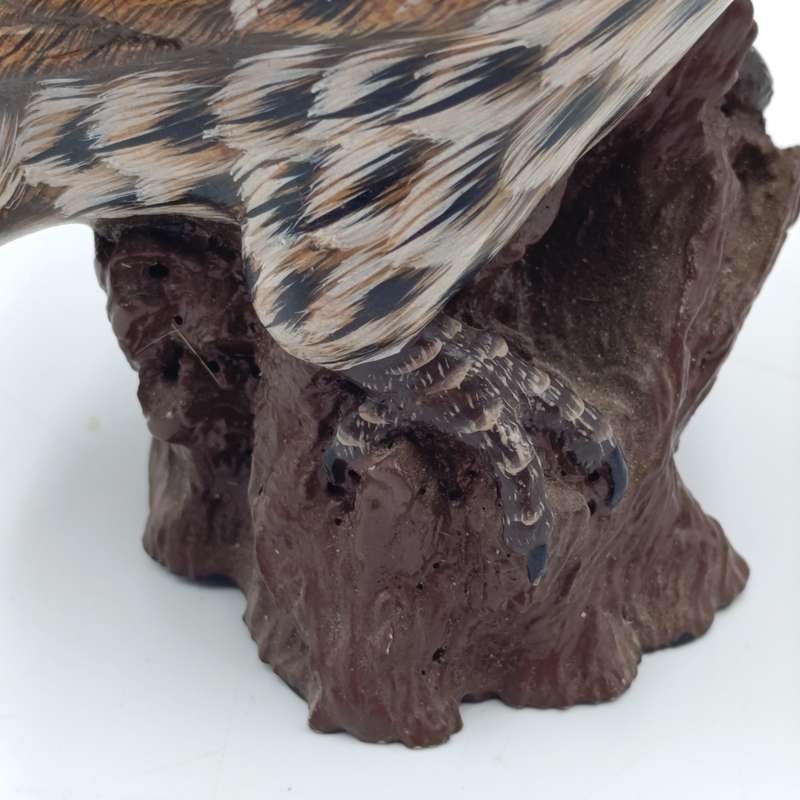 Handpainted resin owl figurine