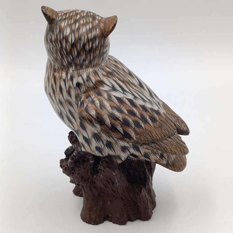 Handpainted resin owl figurine