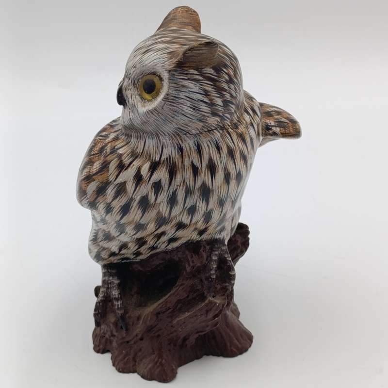 Handpainted resin owl figurine