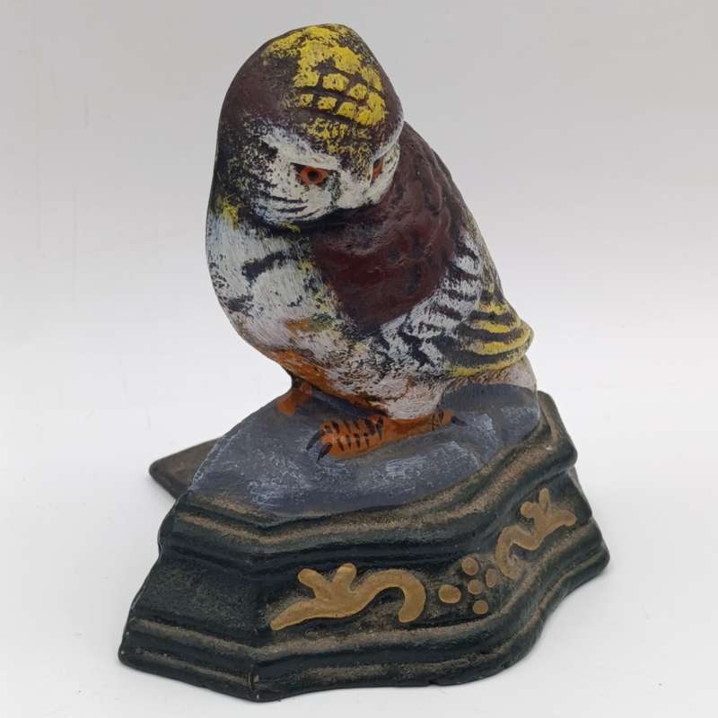 Vintage Cast iron owl door stopper