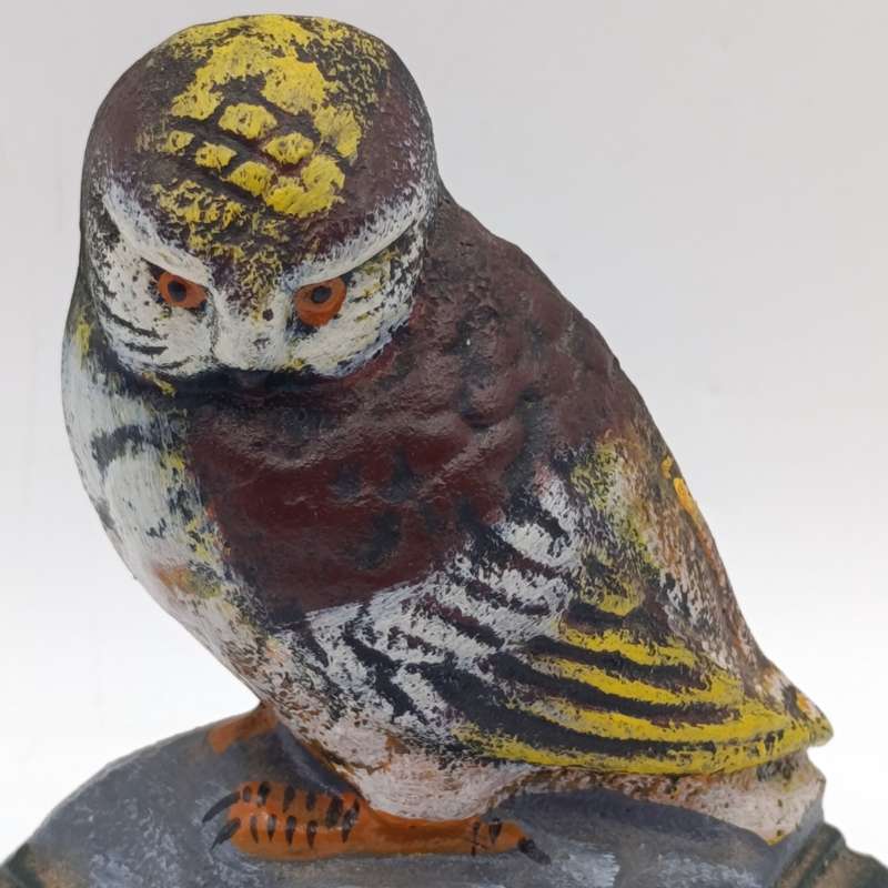 Vintage Cast iron owl door stopper