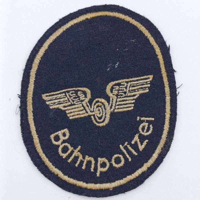 German Bahnpolizei Railway Police cloth badge