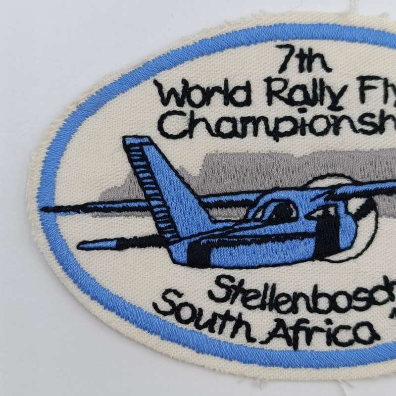 7th World Rally Flying Championships Stellenbosch 1991 cloth patch