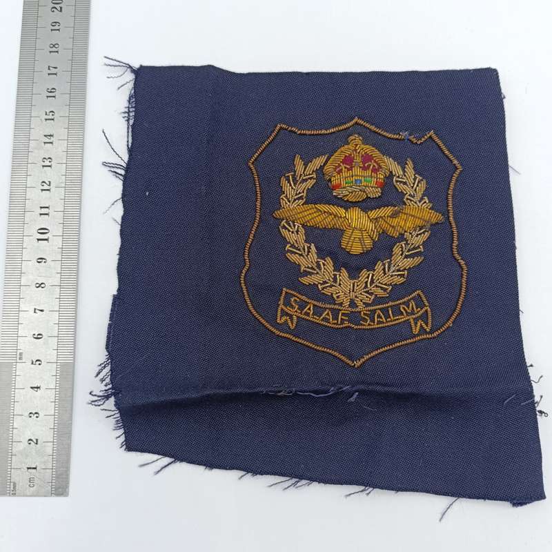 WW2 SA Air Force bullion wire cloth badge 