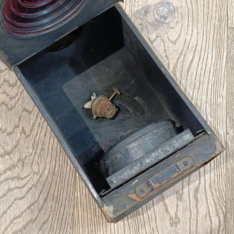 Vintage SA Railways red signal lantern