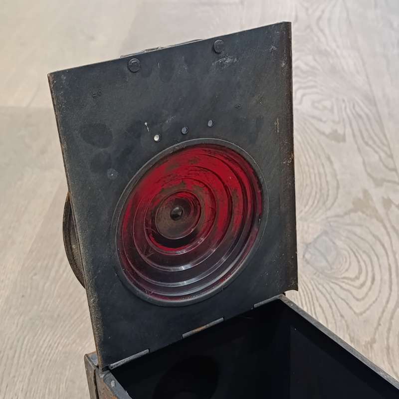 Vintage SA Railways red signal lantern
