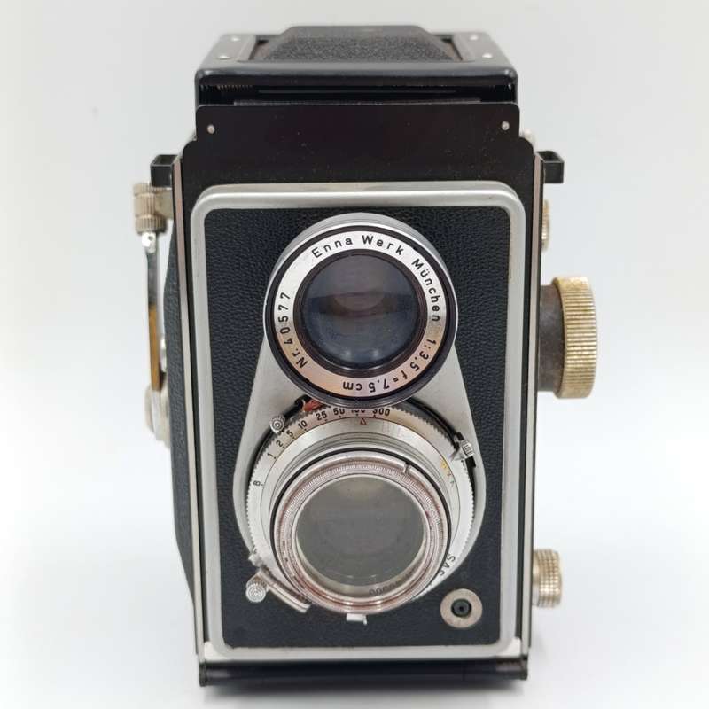 Rollop lippische camerafabric camera in original leather case - excellent condition