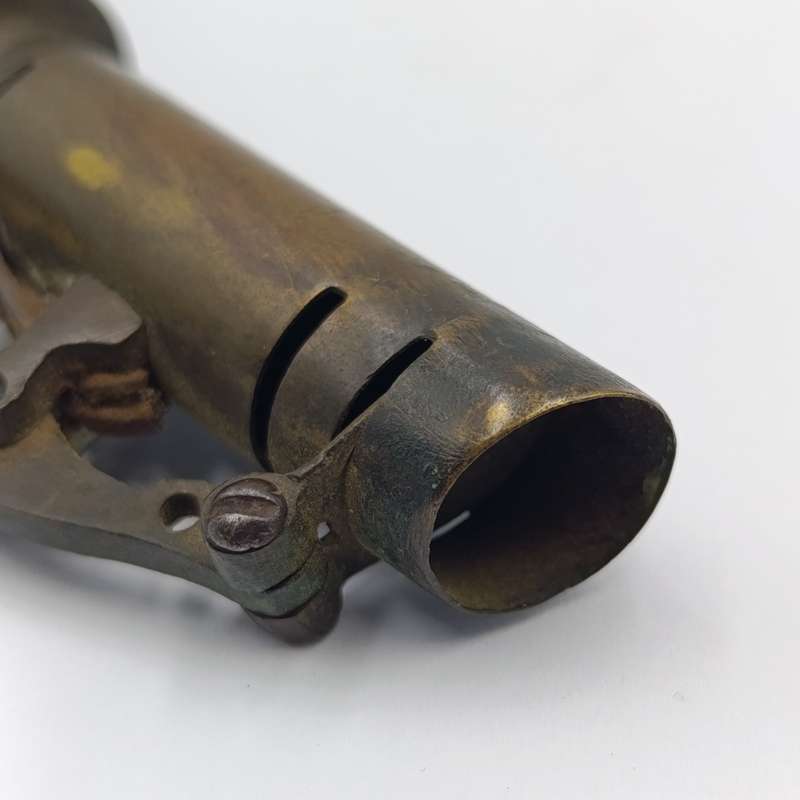 Antique musket ball pouch with brass applicator