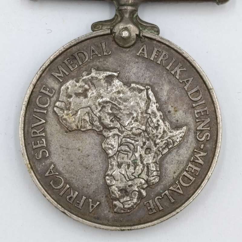 Pair of WW2 medals to AC Prinsloo - Africa service medal (silver) and Africa star