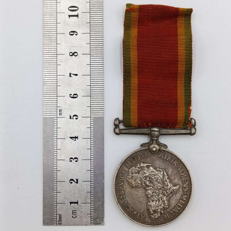 Pair of WW2 medals to AC Prinsloo - Africa service medal (silver) and Africa star