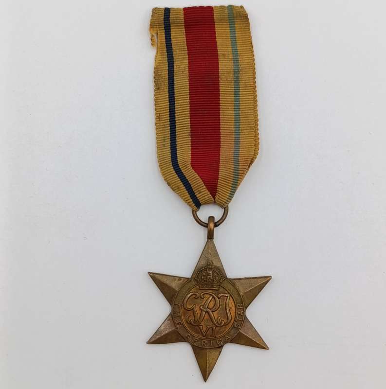Pair of WW2 medals to AC Prinsloo - Africa service medal (silver) and Africa star