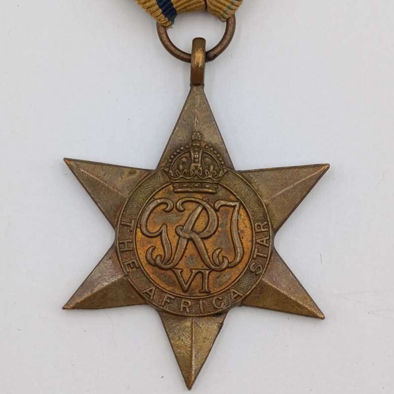 Pair of WW2 medals to AC Prinsloo - Africa service medal (silver) and Africa star