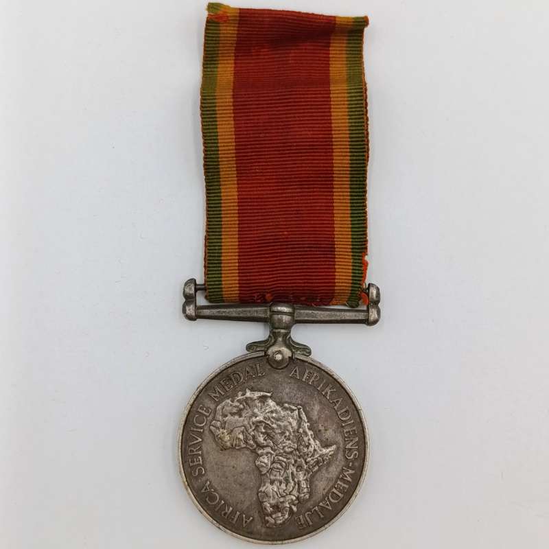Pair of WW2 medals to AC Prinsloo - Africa service medal (silver) and Africa star