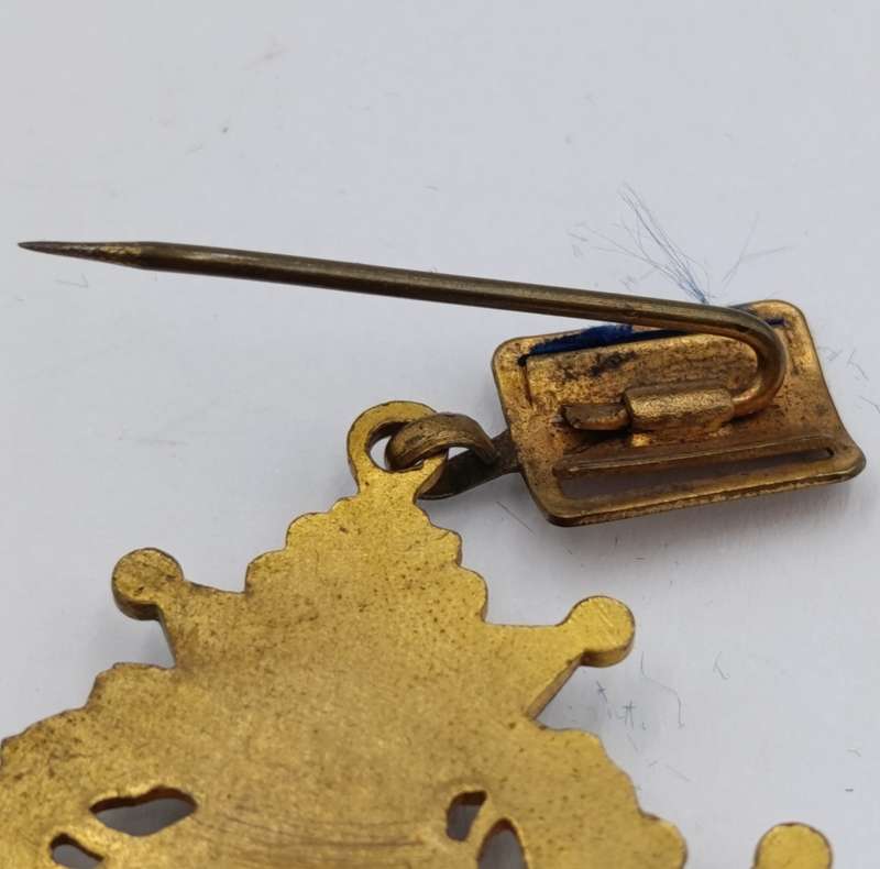 Vintage Edward 7 pin medallion - 1902 - unusual and rarely seen