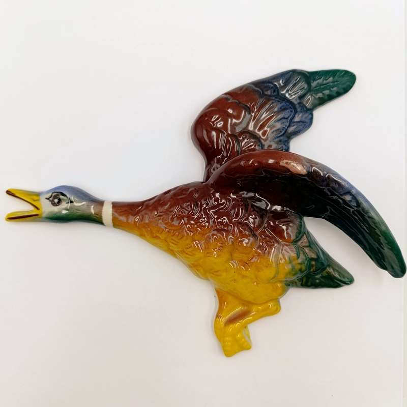 Vintage ceramic flying duck wall hanging