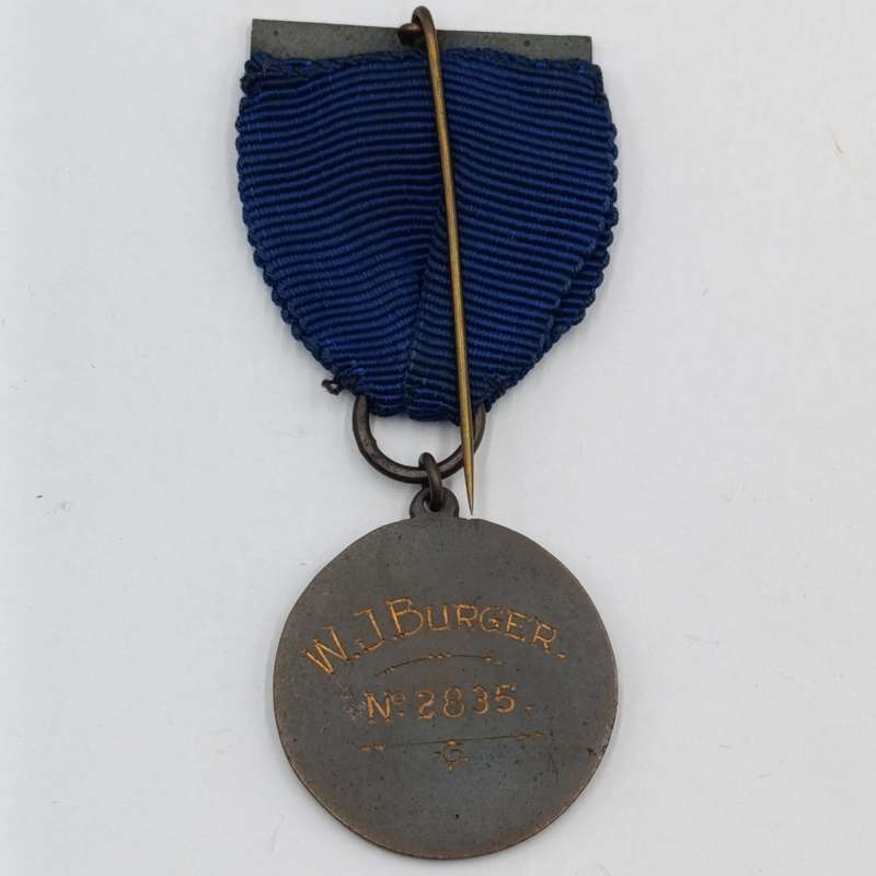 1882 Grand lodge of Natal Masonic medal with charity bar - Issued to WJ Burger