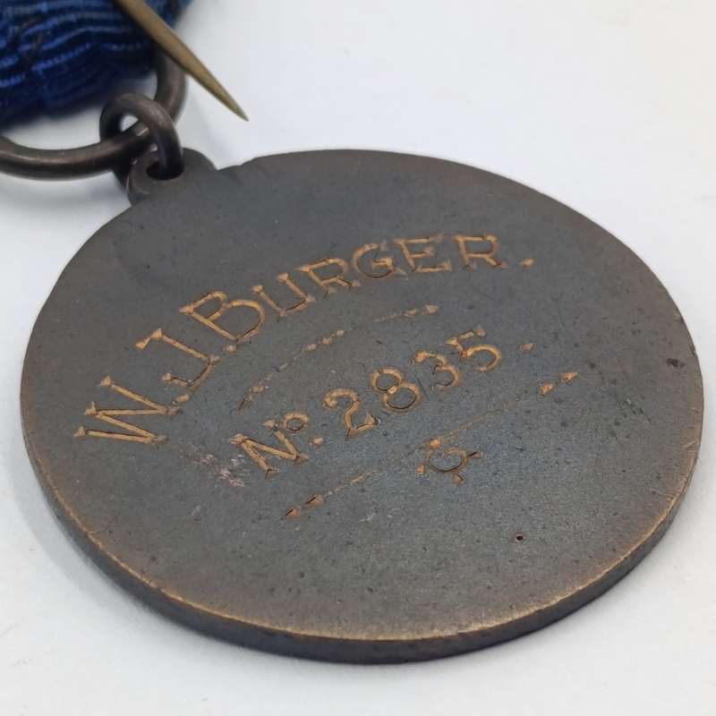 1882 Grand lodge of Natal Masonic medal with charity bar - Issued to WJ Burger
