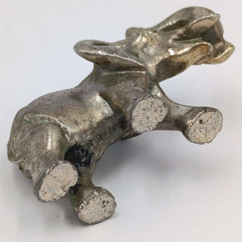 Lion and Elephant miniature figurines - metal