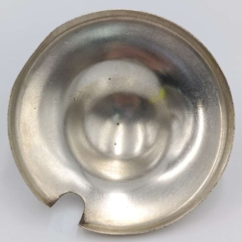 Vintage glass sugar bowl with silver cladding and silverplated