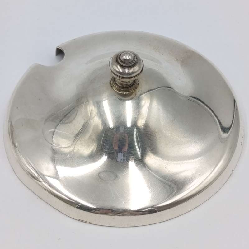 Vintage glass sugar bowl with silver cladding and silverplated