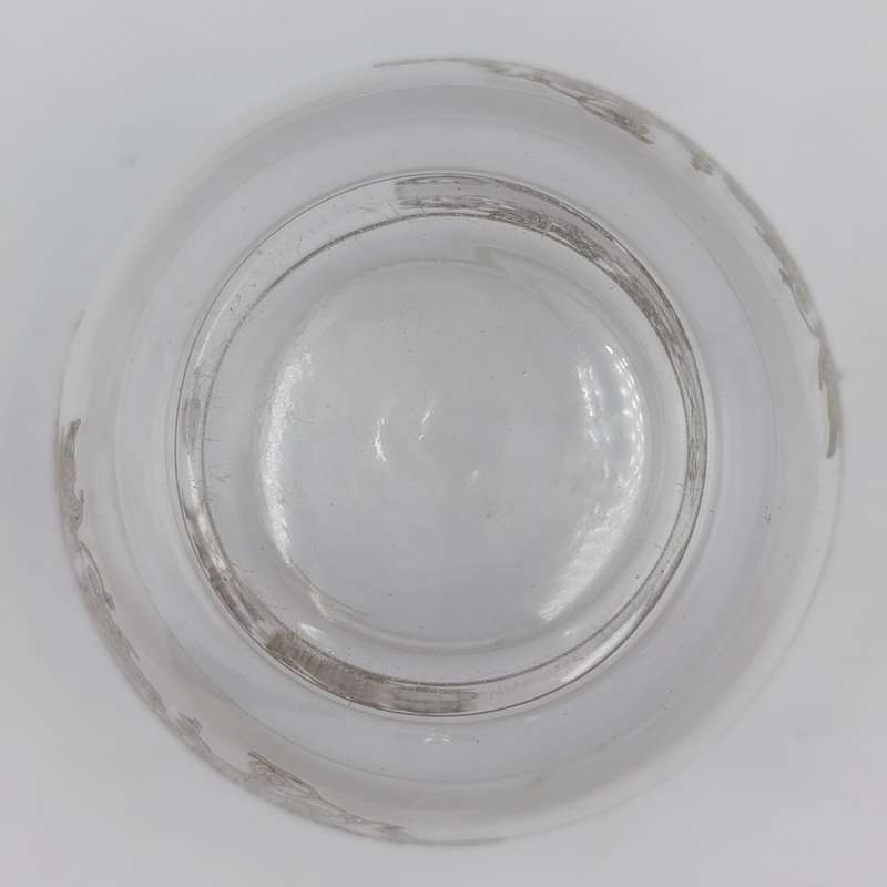 Vintage glass sugar bowl with silver cladding and silverplated
