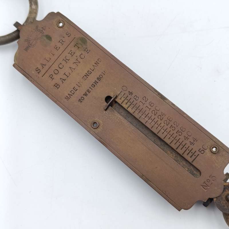 Salter pocket balance 50 pound scale - antique