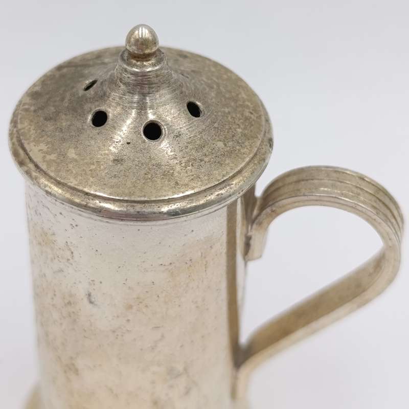 Pair of Italian vintage silverplated salt and pepper shakers - still with inners