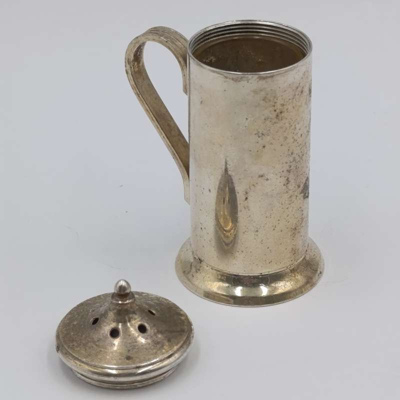 Pair of Italian vintage silverplated salt and pepper shakers - still with inners