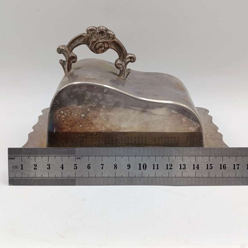 Vintage silverplated cheese dish