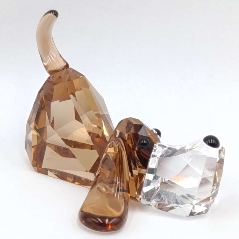 Swarovski colored crystal Peppino Basset hound figurine