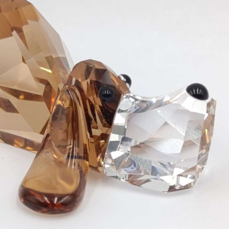 Swarovski colored crystal Peppino Basset hound figurine
