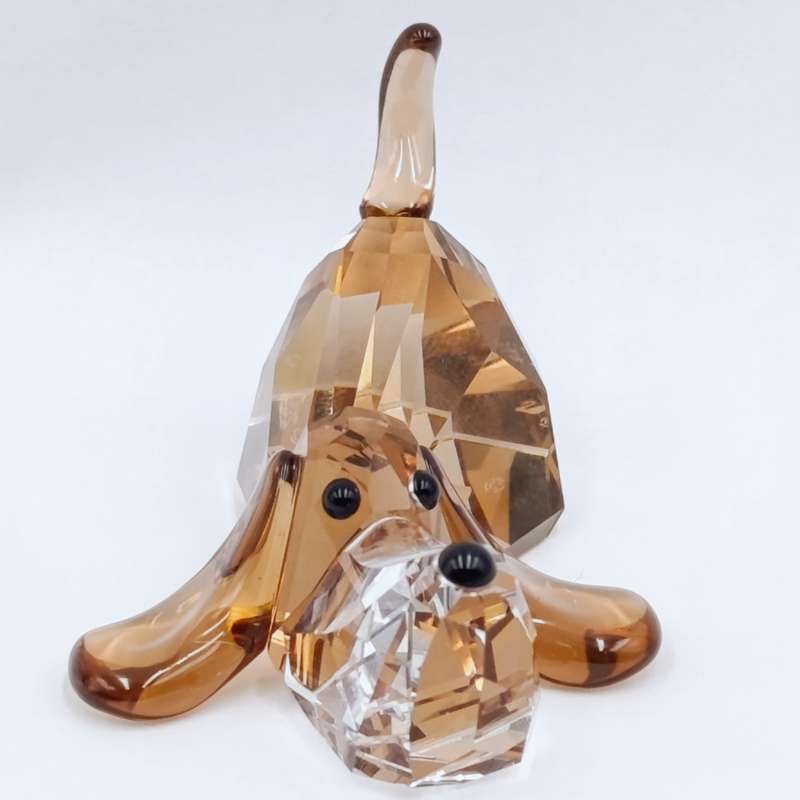 Swarovski colored crystal Peppino Basset hound figurine