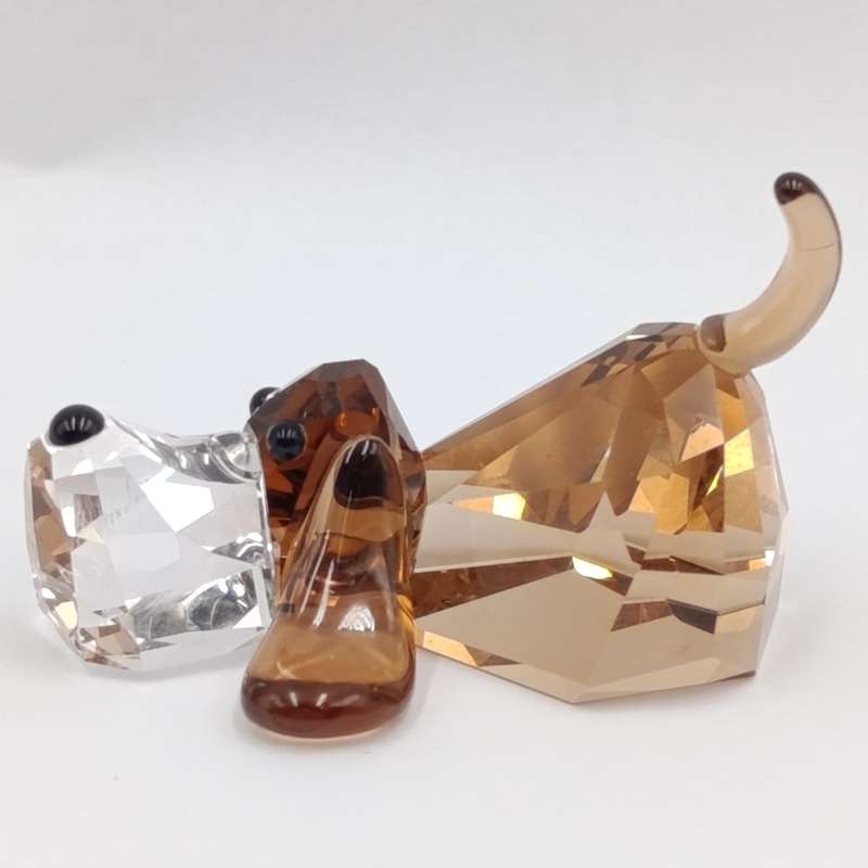Swarovski colored crystal Peppino Basset hound figurine
