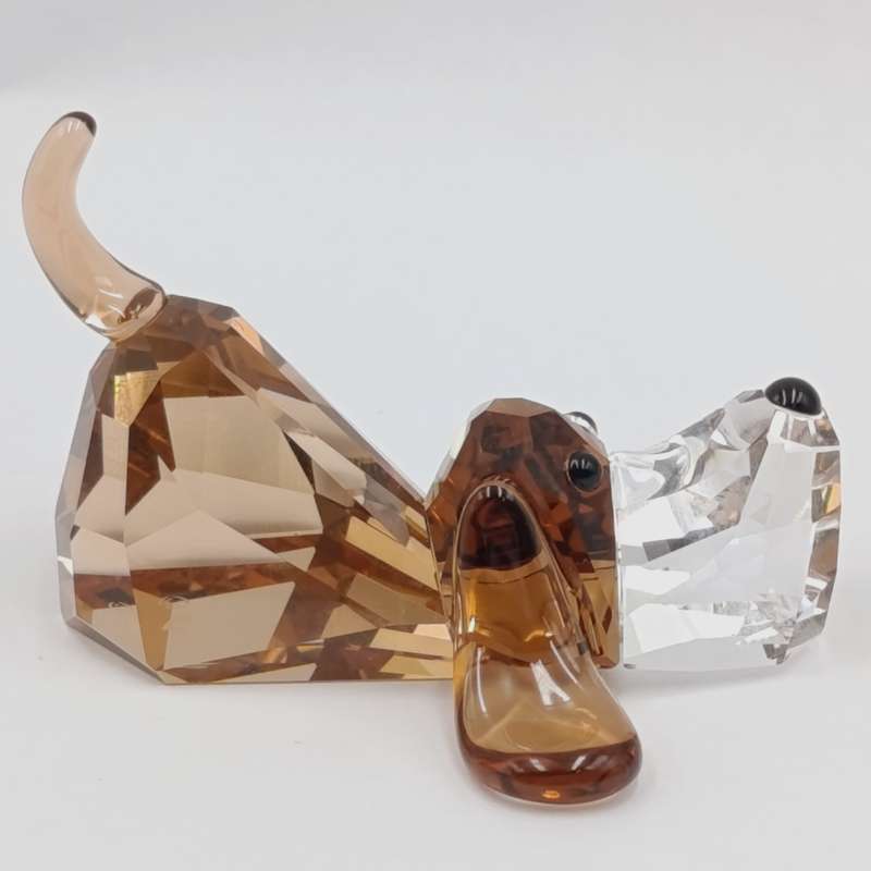 Swarovski colored crystal Peppino Basset hound figurine