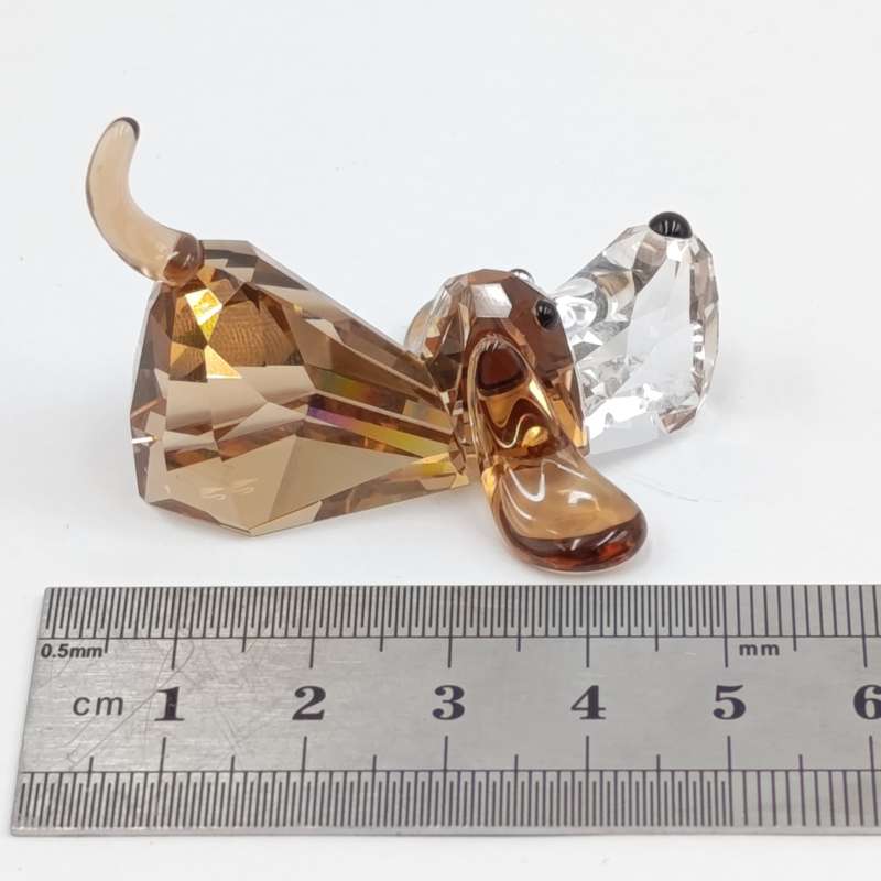 Swarovski colored crystal Peppino Basset hound figurine