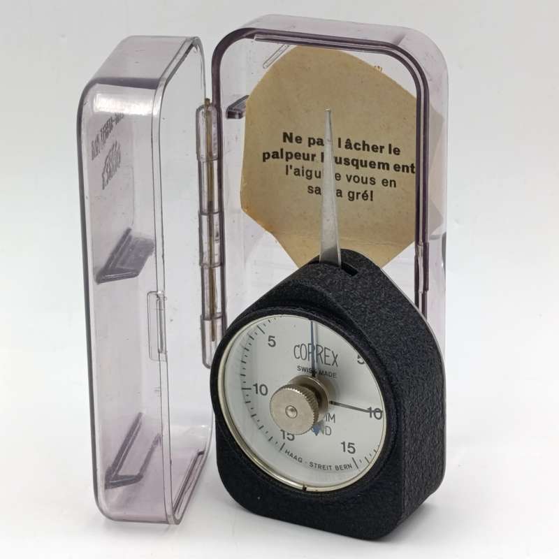 Correx tension gauge - used to measure force and calibrate small mechanisms - in original box