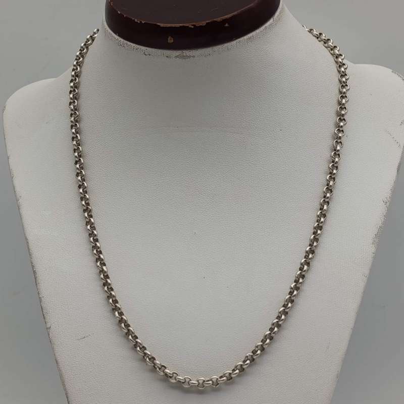 Sterling silver Fabio's necklace - weighs 17.9g - length 45cm