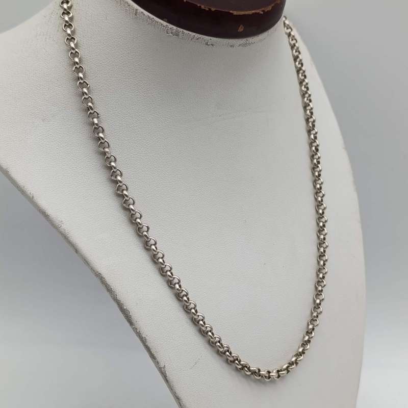 Sterling silver Fabio's necklace - weighs 17.9g - length 45cm